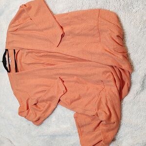 Women's XL Floor Length Cardigan Duster Sweater Sarah Orange